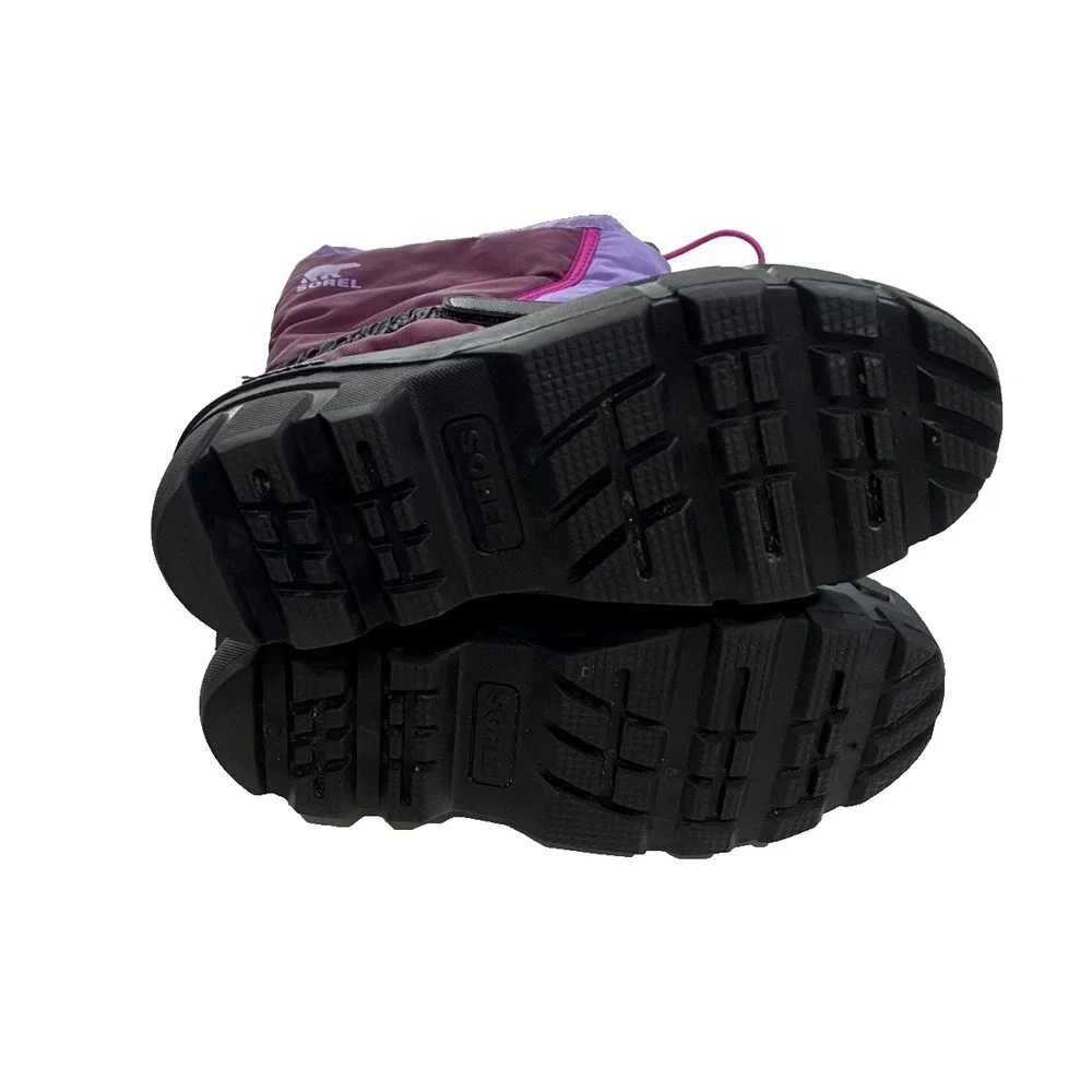 SOREL Kids Flurry Purple Waterproof Insulated Snow Boots Size 2 Purple Pink